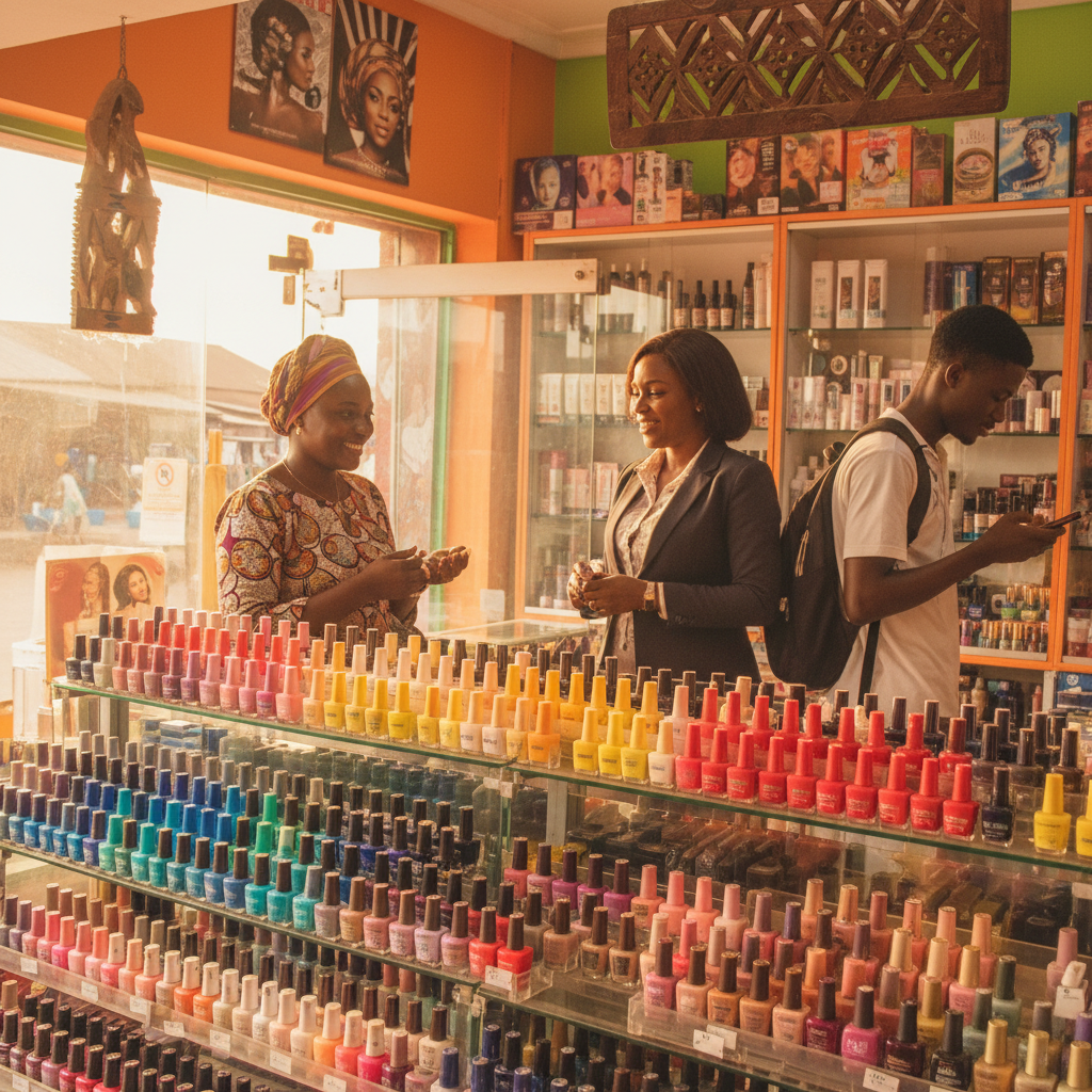 A vibrant collection of gel nail polishes available for a nail technician's kit.