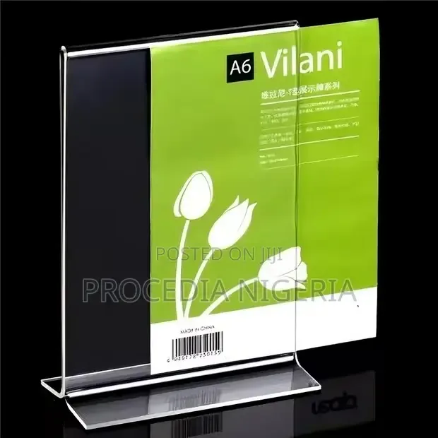 T-Shape Acrylic Table Sign Display - Insert Card