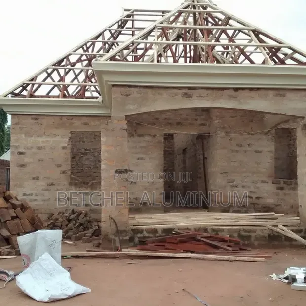 Aluminum Parapet Work on Site