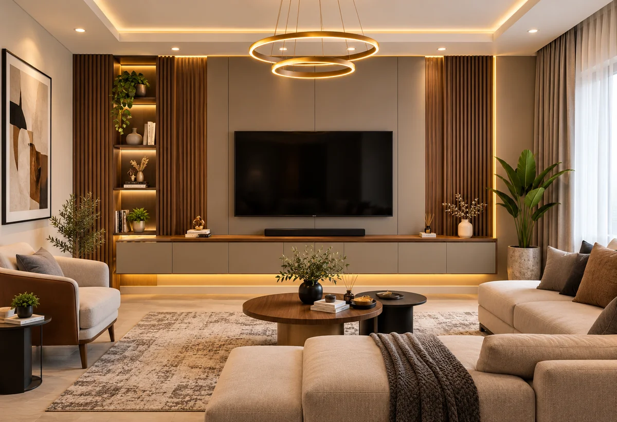 Custom TV Console Design and Production