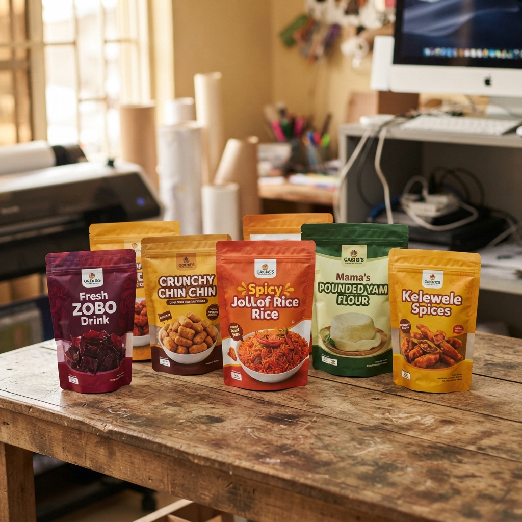 Custom Food Pouch Printing in Lagos